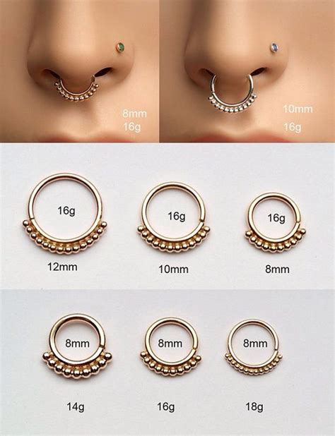 20g nose ring hoop|20 gauge 8mm nose ring.